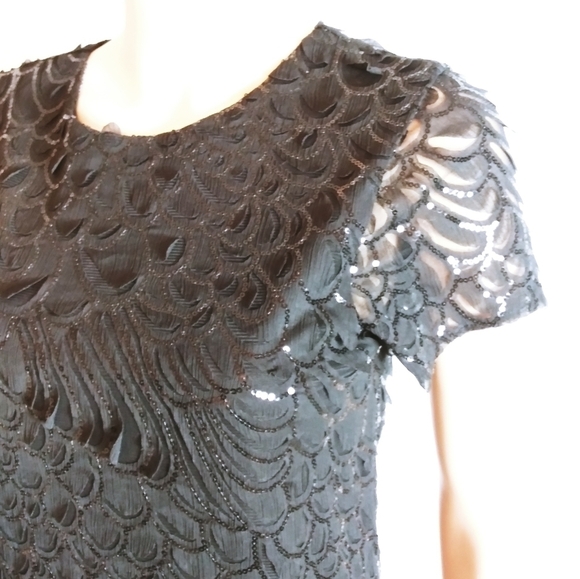 Line+Dot black party short dress sequin classic size Small holidays new year’s - Picture 8 of 8